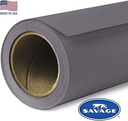 Savage Seamless Paper Photography Backdrop - Color #74 Smoke Gray, Size 9 Feet Wide x 36 Feet Long, Backdrop for YouTube Videos, Streaming, Interviews and Portraits - Made in USA