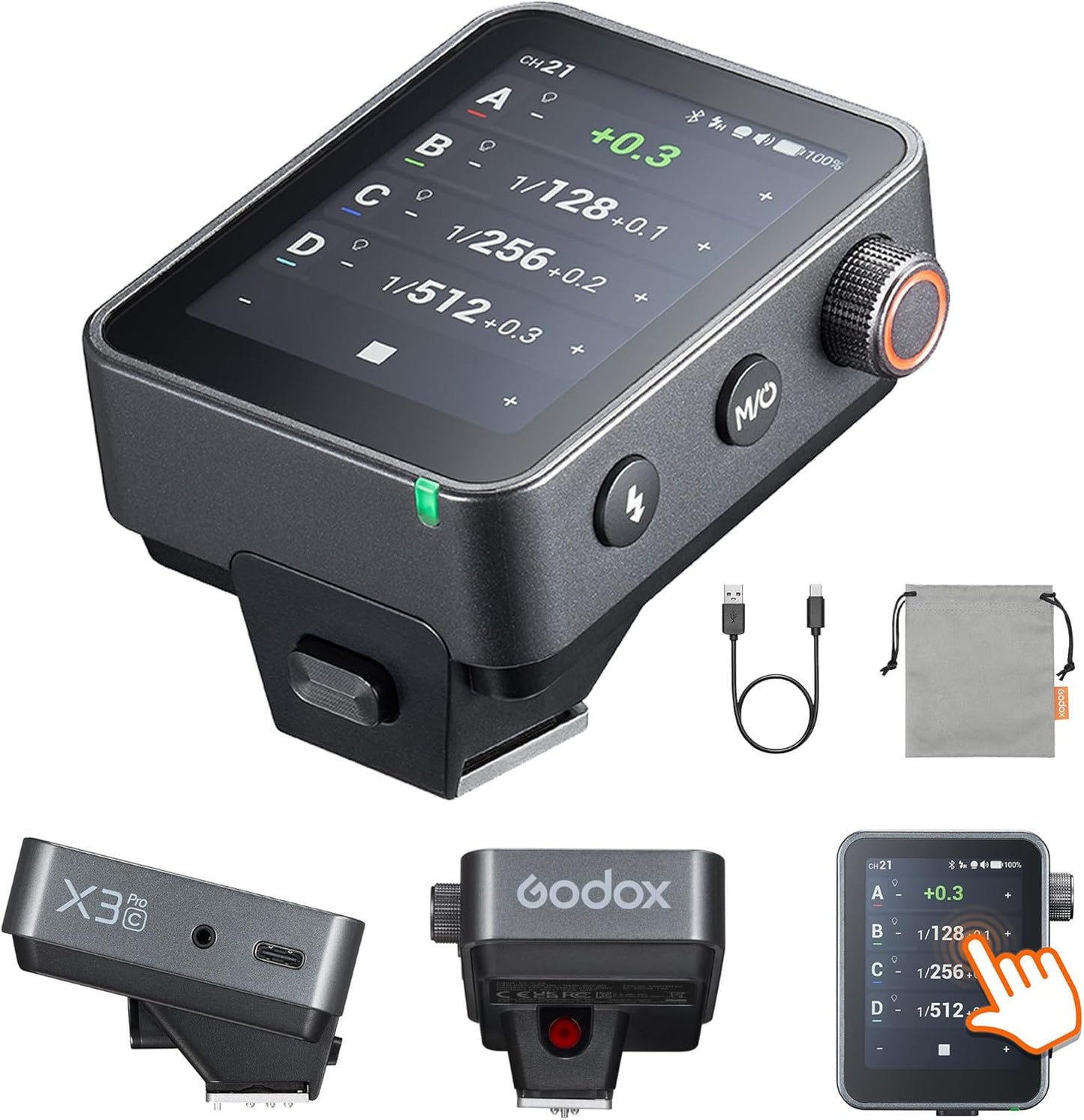 Godox X3 Pro TTL Wireless Flash Trigger 📡 | Touchscreen 2.4GHz X System Controller | HSS 1/8000s for Canon / Sony / Nikon | Studio Photography Lighting Pakistan