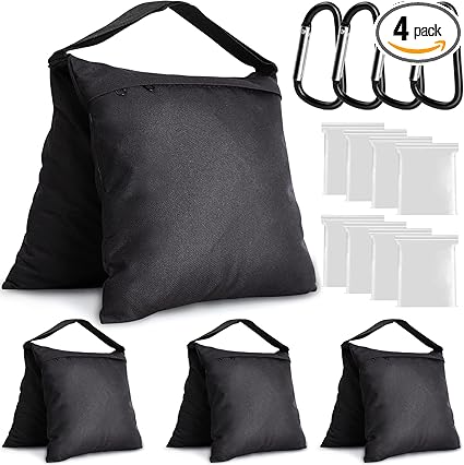 DIGIPRO Sandbags Weight Bags for Light Stand Photography Video Equipment, Heavy Duty Saddlebag for Backdrop Stand, Photo Tripod, Canopy, Pop up Tent, Umbrella Base, Fishing Chair, Picnic Table