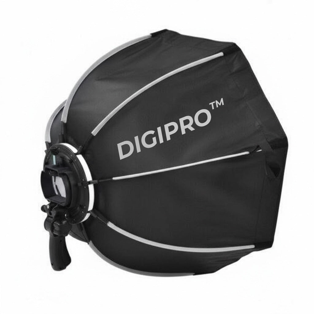DigiPro 65cm Octa Softbox with Diffuser & Flash Adapter for Speedlite Flash â Portable Photography Lighting Modifier