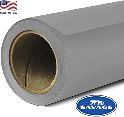 Savage Seamless Paper Photography Backdrop - Color #56 Fashion Gray, Size 9 Feet Wide x 36 Feet Long, Backdrop for YouTube Videos, Streaming, Interviews and Portraits - Made in USA