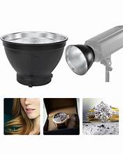 NiceFoto SN-04 7 inch Standard Reflector Dish – Aluminum Flash Modifier, Black Exterior / Silver Interior