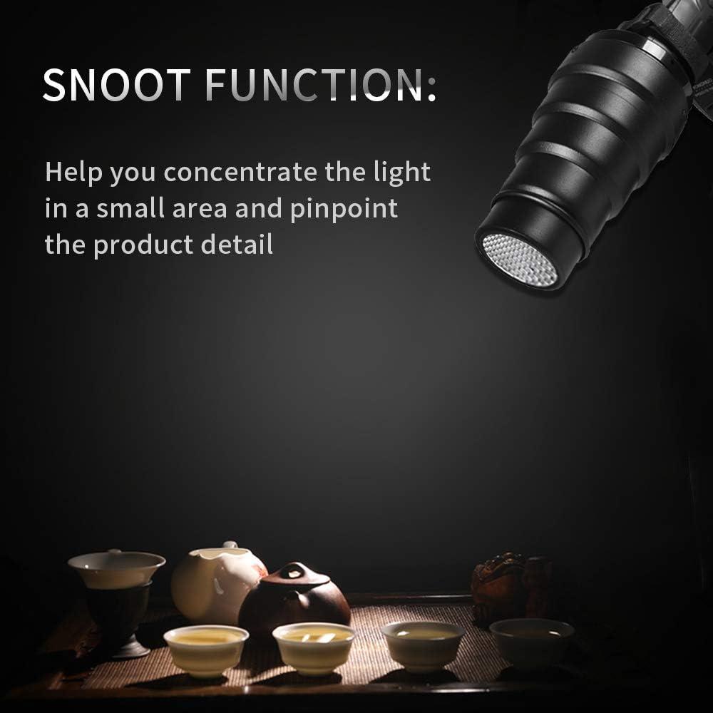 NiceFoto SN-08 Aluminium Snoot with Bowens-S Fitting & Grid (168×248 mm)