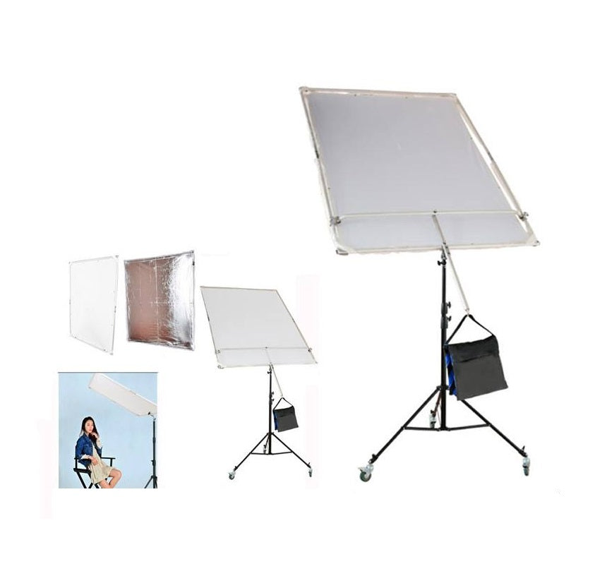 NiceFoto KT-427 Background Diffuser Screen/Scrim  (140×200cm) with aluminum frame & LS-280B stand. Soft, even light for professional photography.