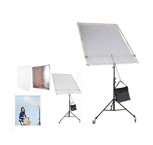 NiceFoto KT-427 Background Diffuser Screen/Scrim  (140×200cm) with aluminum frame & LS-280B stand. Soft, even light for professional photography.