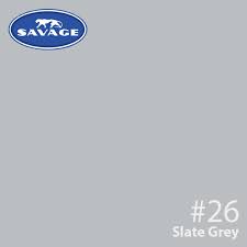 Savage Seamless Paper Photography Backdrop - Color #26 Slate Gray, Size 9 Feet Wide x 36 Feet Long, Backdrop for YouTube Videos, Streaming, Interviews and Portraits - Made in USA