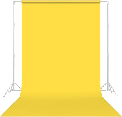 Savage Seamless Paper Photography Backdrop - Color #38 Canary, Size 9 Feet Wide x 36 Feet Long, Backdrop for YouTube Videos, Streaming, Interviews and Portraits - Made in USA