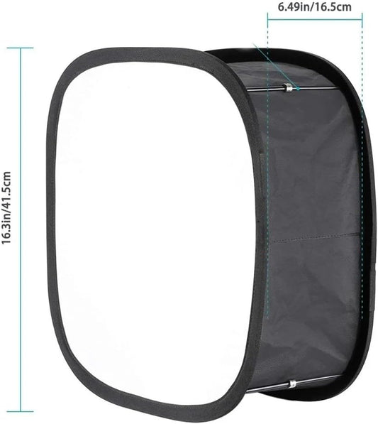 DIGIPRO softbox 300 41cm (16.1in) Portable Pop-Up Softbox Diffuser for LED Light Panels - Create Soft, Even Lighting for Studio & On-The-Go Photography, Includes Convenient Carry Case for Easy Transport