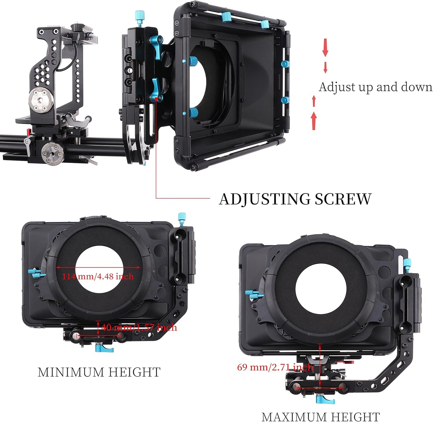 Fotga DP3000 Matte Box 🎬 | Swing-Away 4x4 Filter Matte Box for 15mm Rail Rig | French Flag & Side Wings | DSLR Cinema Rig Pakistan