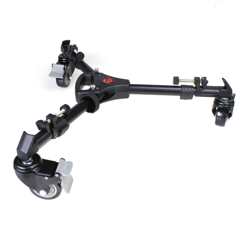 Yunteng 901 Foldable Extendable Tripod Dolly Wheels – Aluminium Tripod Base 25 kg Load