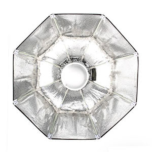 Elinchrom 100 cm Flat Octa Softbox with Silver Reflective Interior, Beauty Dish & 2 Diffuser Cloths
