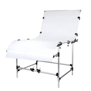 DigiPro 100×200 cm Still-Life Shooting Table – Professional Product Photography Table with Seamless Curved Background & PVC Diffuser Surface