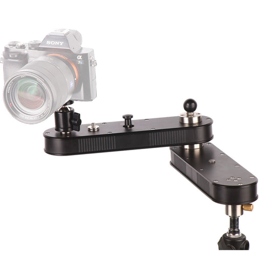 CAME-TV SL02 Folding Arm Camera Slider – Linear & Panning Modes, 3.3 lb Load, Compact Folded Design