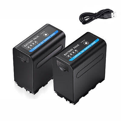 DigiPro NP-F980  13400mah Battery Replacement with  Fast Charging Cable for Sony Handycam Video Light Monitor