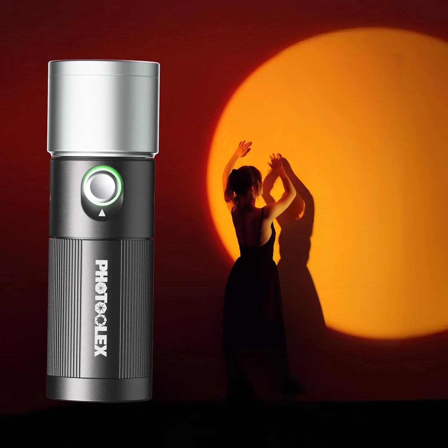 Photoolex 10W Photography Spotlight 🎨 | 4 Color LED Handheld Light with Gobos & Diffuser | Portable Camera & Video Light Pakistan