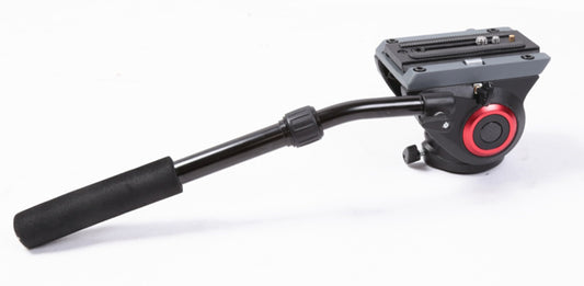 Professional Aluminum Monopod Fluid Head with 360° Rotation, -70°/+90° Tilt, Quick Release Plate & 5kg Load Capacity