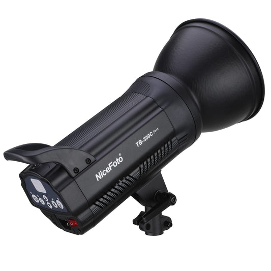 NiceFoto TB-300 2-Light Studio Flash Kit – 300W (2 Lights + Soft Umbrella Or Black Silver + Trigger + Bag), 1-Year Warranty