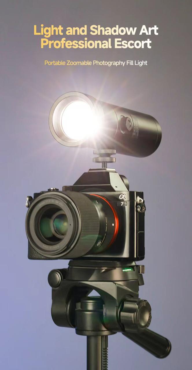 DIGIPRO 12x Optical Snoot Spotlight for Photography – LED Creative Light with 20 Gobo Patterns & 4 Color Lighting