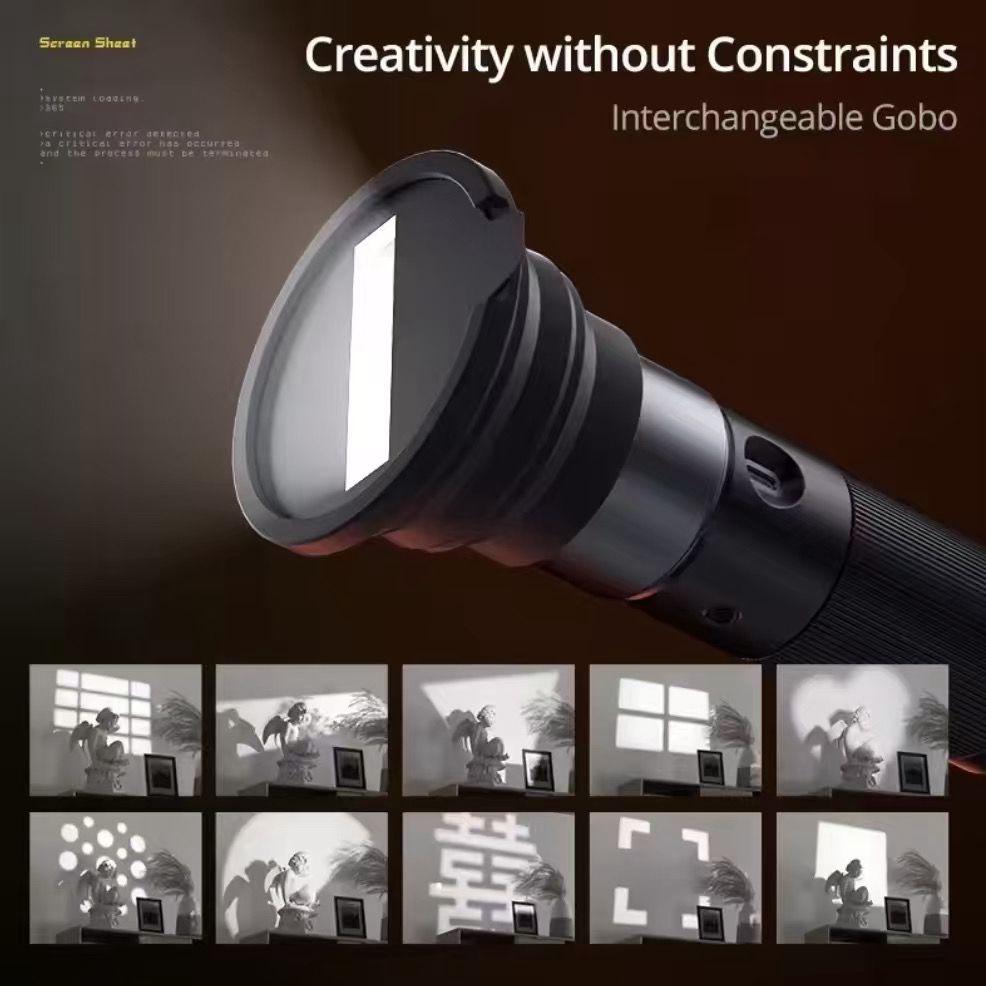 DIGIPRO 12x Optical Snoot Spotlight for Photography – LED Creative Light with 20 Gobo Patterns & 4 Color Lighting
