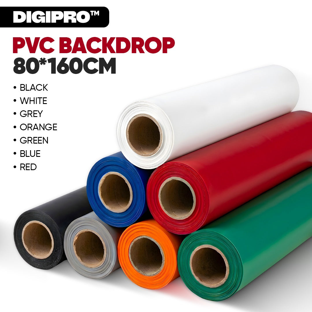 DIGIPRO PVC Photography Backdrop Kit 80×160cm – 7 Colors Complete Set (Waterproof Studio Backgrounds)