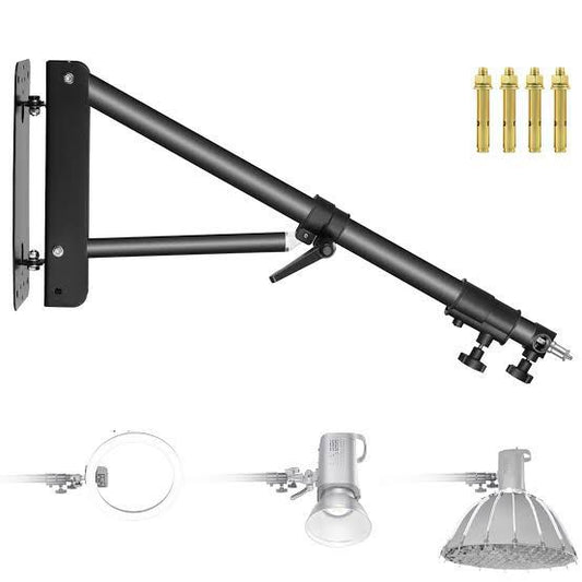NiceFoto WB-1690 Wall Boom Arm – 98-169 cm Adjustable Boom for Flash & Lighting