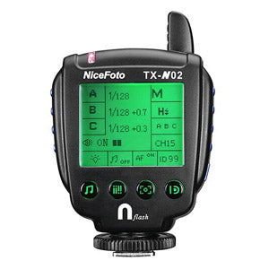 NiceFoto TX-NO2 / TX-C02 Wireless Flash Trigger – 2.4GHz TTL Transmitter for Canon & Nikon, HSS 1/8000s, LCD Display