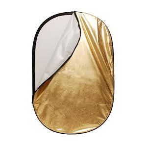 5-in-1 Photography Reflector 110×168 cm – Transparent, Black, Gold, White & Silver