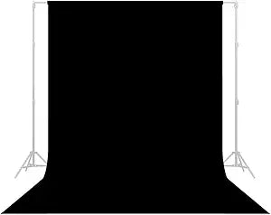 Savage Seamless Paper Photography Backdrop - Color #20 Black, Size 9 Feet Wide x 36 Feet Long, Backdrop for YouTube Videos, Streaming, Interviews and Portraits - Made in USA