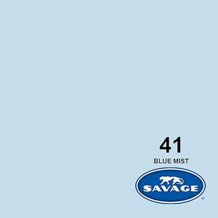 Savage Seamless Paper Photography Backdrop - Color #41 Bluemist, Size 9 Feet Wide x 36 Feet Long, Backdrop for YouTube Videos, Streaming, Interviews and Portraits - Made in USA