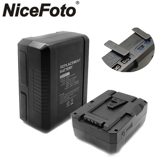 High-Power BP-115 V-Mount Battery Replacement for Nanlite 300B, Mini V-Mount V-Lock, Godox VL200 LED Light, APUTURE Lighting Systems