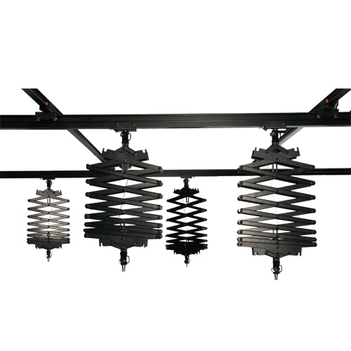 NiceFoto Ceiling Rail System – 2 Fixed Rails (3.5 m) + 2 Running Rails (3.5 m) + 4 Pantographs (1.8 m)