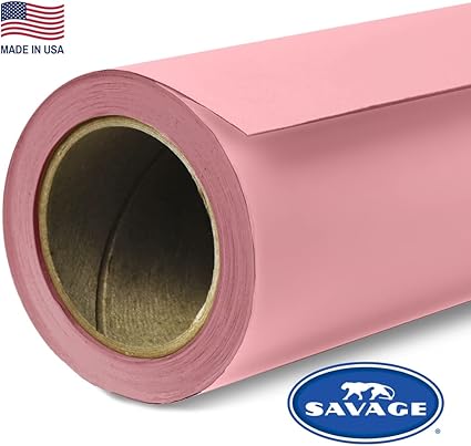 Savage Seamless Paper Photography Backdrop - Color #03 Coral, Size 9 Feet Wide x 36 Feet Long, Backdrop for YouTube Videos, Streaming, Interviews and Portraits - Made in USA