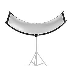 Professional 60×180cm curved clamshell light reflector – 4-in-1 diffuser with white, black, silver, and gold panels for portrait, beauty, product, and studio photography.
