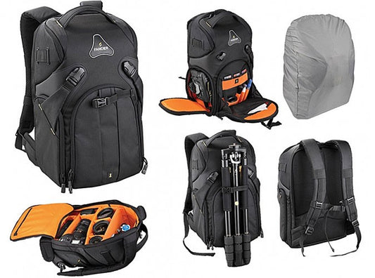 Professional Camera Bag 9063  – Backpack for 1 DSLR + 2-3 Lenses, Weather-Resistant
