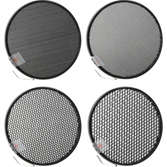 Honeycomb Grid Set of 4 for 7" Reflector – 10°, 20°, 30°, 40° Light Control