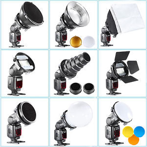 Falcon Eyes SGA-K9 Universal Speedlite Strobist Set – 8-Piece Light Shaping Kit