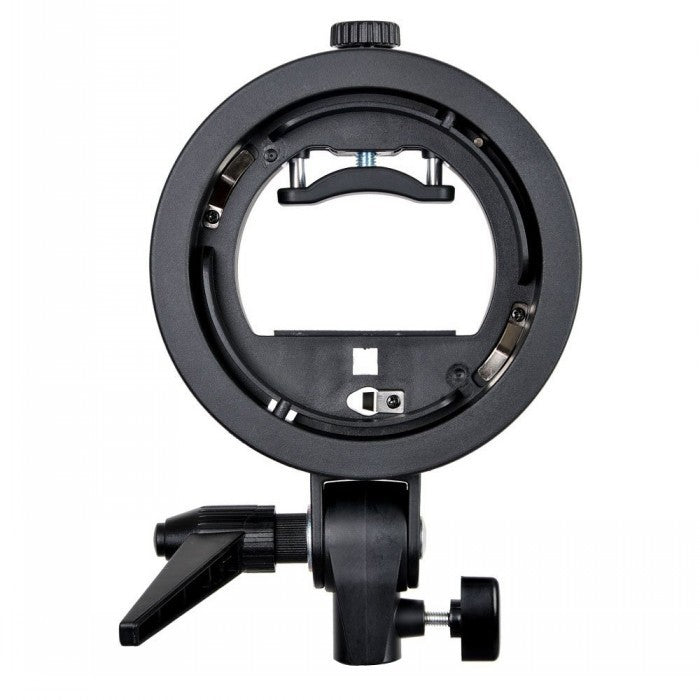 Godox S-Type Bowens Mount Flash Bracket – Speedlite Holder with 5/8" Stand Mount & Umbrella Slot