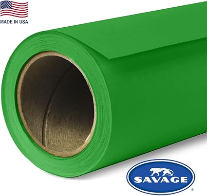 Savage Seamless Paper Photography Backdrop - Color #46 TechGreen, Size 9 Feet Wide x 36 Feet Long, Backdrop for YouTube Videos, Streaming, Interviews and Portraits - Made in USA